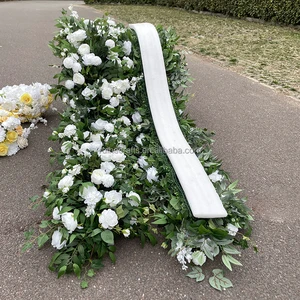 Wedding Decoration & Supplies Long White and Greenery Wedding Flower Arrangement Wedding Centerpieces Table Decorations