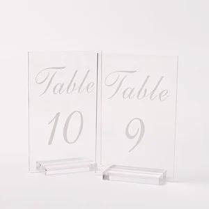 Transparent Acrylic Gray Seat Card Stock T-Shaped Organic Glass Beauty Nail Art Price Card Desktop Display Stand Number Card