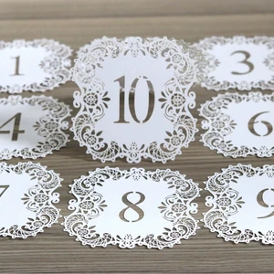 Elegant Wedding Table Place Cards Set Laser Cut for Bridal Shower Anniversary Engagement Party Supplies Party Seating Decor