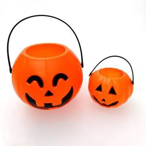 Halloween Gift Box Plastic Tube/basket Pumpkin Bucket