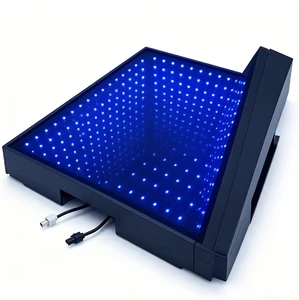 Modern Infinity Mirror LED Stage Floor - Creative Full Color Abyss Mouth Decorative Tile For Commercial Bar & Event Spaces