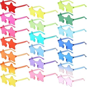 Rimless Star Shape Sunglasses Party Glasses Personality Pentagram Eyewears Transparent Candy Color Glasses Star Eyewear