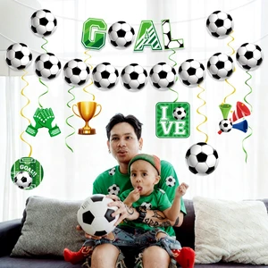 Football World Football Cup Themed Trophy Party Supplies Birthday Decoration Flags Banner for the Party Banner