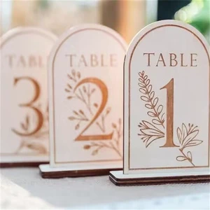 Custom Country Style Wedding Wooden Table Card Bohemian Wedding Table Cards Wedding Seat Card
