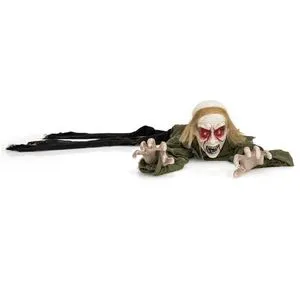 Climbing Zombie Light Up Eyes Creepy Sound Halloween Decoration Model D0100X3Q506