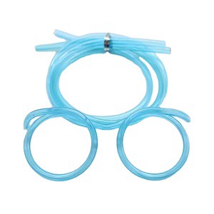 Hstyle Novelty Eyeglasses Straw for Kids Party Annual Meeting Parties Crazy Sun Eyeglasses Frames Piped Silly Drinking Straws