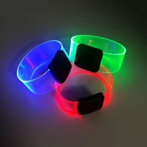Ismart Neon Party Light-Up Rave Bracelets Flashing LED Bracelets Night Club Christmas Easter New Year Concerts Halloween TPU