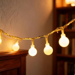 Waterproof 7m White Bubble LED String Lights Solar Operated Globe Ball for Bedroom Teen Room Camping Tent Christmas