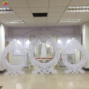 Wedding Event Party Supplies White Flower Acrylic PVC Backdrop Stage Decorations