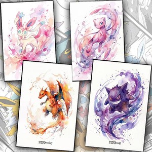 PY Pokemoned Party Supplies Pikachuu Character Diy Christmas Board Game Blind Box Rayquaza ArtBoard Collection Card Kids Gift