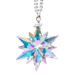 Elegant K9 Crystal Snowflake Christmas Tree Ornament Fashionable Hanging Decoration For Holidays And Wedding Decor