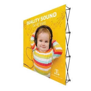 Portable Custom Tension Fabric Wedding Backdrop Advertising Folding Display Stand Trade Show Advertising Pop up Stand
