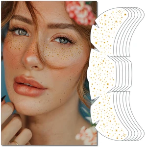 Cosmetic Sexy Waterproof Sweat-Resistant Holiday Party Face Patch Golden Silver Freckles Design Tempory Tattoo Face Freckles
