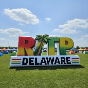 Modern Minimalist Giant Lightweight Outdoor Advertising Inflatables Letters Balloon Oxford/PVC Material Weather Resistant