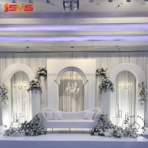 SMS White Acrylic Wedding 3pcs Backdrop Decoration Event Arch Stand Wedding Stage Decoration
