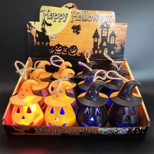 Halloween Jack-o '-lantern Carrying Horror Decoration Pumpkin String Light Venue Layout Props New Led Resin Lantern Lamp