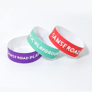 Cheap Tyvek Paper Wristband Waterproof Party Tyvek Bracelet With Custom Logo One Time Use for Music Event