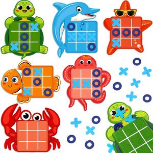 Under the Sea Party Favors Tic Tac Toe Strategic Board Game Ocean Themed Party Games Sea Animals Birthday Favors Gifts Supplies