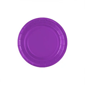 Party Love Purple Machine-Made Paper Plates 17cm Set of 8 Elegant Table Decorations for Birthday