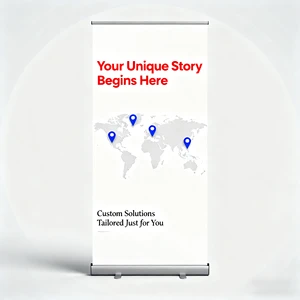 New Custom Stainless Steel Roll-up Banners Modern Style for Exhibitions Parties Christmas Halloween & Diwali