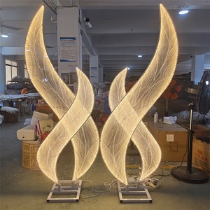 Wedding Props S Shape LED Aisle Arch Frame Light Road Lead Wave Metal Organza Backdrop Stand Event Stage Walkway Decoration