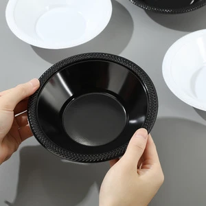 Premium Disposable Plastic Tableware Set for Birthday Parties Durable Disposable Bowls Plates Cutlery for Restaurant Buffets