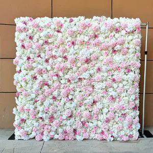 Rose Artificial Flowers Simulated Flower Wall for Wedding & Hotel Scene Decoration Elegant Background Wall