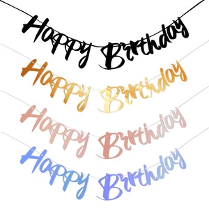 Wholesale Happy Birthday Banner Party Decoration Anniversary Birthday Background Decoration Banner