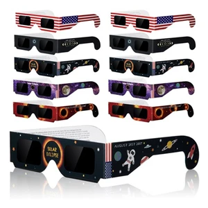 2026 Hot Sales Customized Paper Solar Eclipse Glasses PET Lenses UV Protection Polarized CE Certified High Quality Outdoor Use