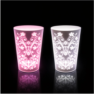 LED Glow Cups with Printed logo Liquid Activated Light-Up Plastic Drinkware with Flashing Lights for Parties and Events