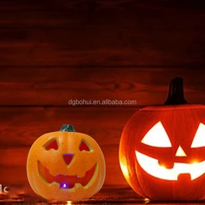 Patio Halloween Decoration Waterproof Glowing Pumpkin Decor Plastic Lantern for Halloween Decor