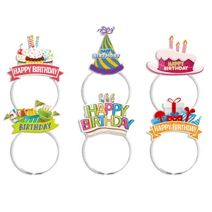 Happy Birthday Party Scene Decoration Photo Props Hair Hoops Headbands Party Supplies