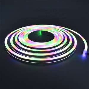 RGB Addressable Neon Flex Strip SMD5050 12V 120LEDs/m IP67 Waterproof Customised Dimmable Neon Sign For Hotel Wedding Birthday