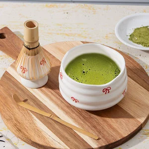 Wholesale Custom Bamboo Whisk Ceramic Bowl Matcha Whisk Kit Set For Tea Tools Matcha Gift Set Packaging And Accessories