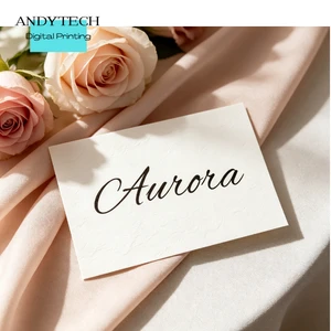 Custom Wedding Name Place Cards with Duplex Board Holder Digital Printed for Table Seating Decor