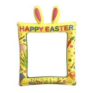 Easter Decoration PVC Easter Party Rabbit Bunny Pattern Party Supplies Photo Booth Props