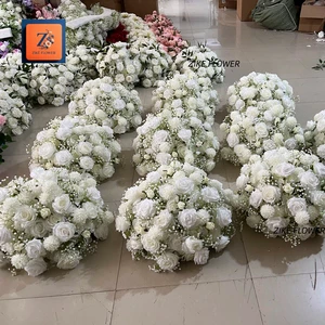 Wedding Decoration Dining Table Set Flower Bouquet Baby Breath Flower Ball Event Decoration White Flowers Wedding Centerpieces
