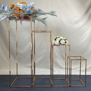 New Design Event Decoration Metal Frame Indoor Wedding Stages Wholesale Flower Stands