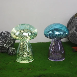 Smart Home European Style Modern Luxury Ideal Gift Easter Holiday Decoration Glass Mushroom LED Light