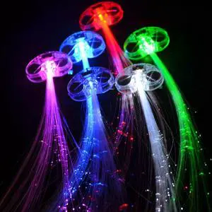 LED Flashing Hair Braids Fiber Optic Rave Party Favors Bar Dancing Hairpin Extension Clip Braid Festival Hair Accessories