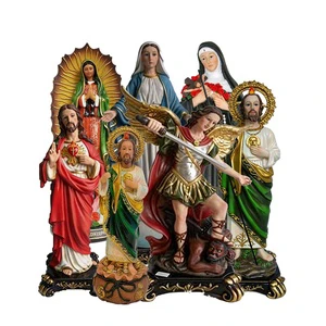 Wholesale Resin Religious Nativity Scene Virgin Mary Statue Christmas Church Supplies Ornament Catholic Church Christmas Manger