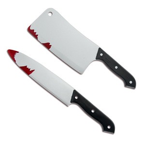 Halloween Party Supplies Plastic Knife Blood Toy for Children Movie Game Props and Trick-or-Treat Stage Decoration