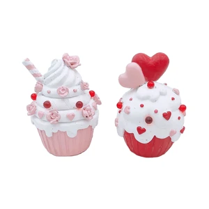 Custom Resin Animal Cake Cup Decorations Perfect for Valentine's Day-themed Indoor Table Centerpiece