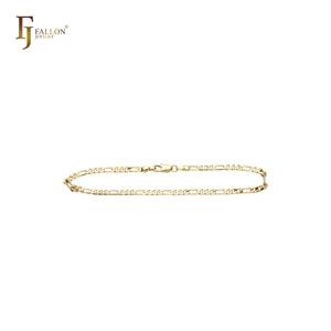 FJ Fallon Fashion Jewelry Panther Link Bracelets, 14K Gold Plated Brass Based
