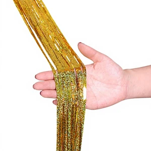 Luxury Multi-color Party Backdrop Metallic Tinsel Foil Fringe Curtains Photo Backdrop for Birthday Graduation New Year Eve