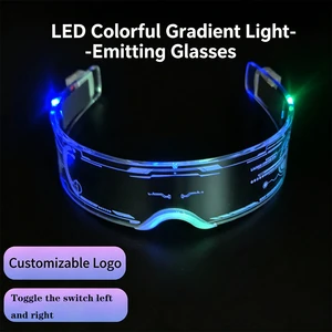 Promotional Fashion Cyberpunk Futuristic Neon Tech Luminous Glowing Rave Goggles DJ Bar Club Music Festival