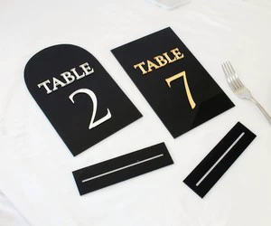 Durable Metal Table Number Holders with Card Clip for Dining Table Decor