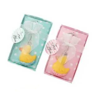 Pink and Blue Gender Reveal Kids Birthday Baby Shower Party Favors Return Gifts for Guests Children Cute Keychain in Gift Box