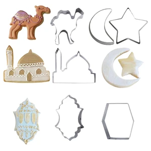 Eid Mubarak Ramadan Decoration Cookies Sugar Mold Moon Star Camel Church Islam Bake Kitchen Tools Kitchen Accessories