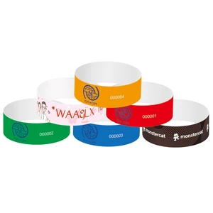 Custom Concert Event Wristband Tyvek Paper Bracelet Swimming Pool Festival Concert Party Paper Bracelet for Events